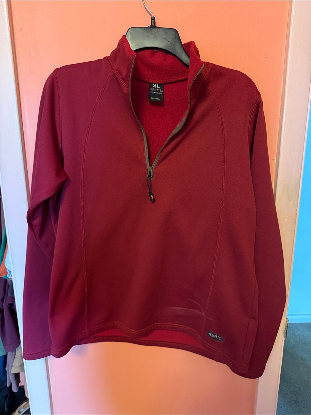 Kerrits Red Fleece Quarter-Zip Pullover